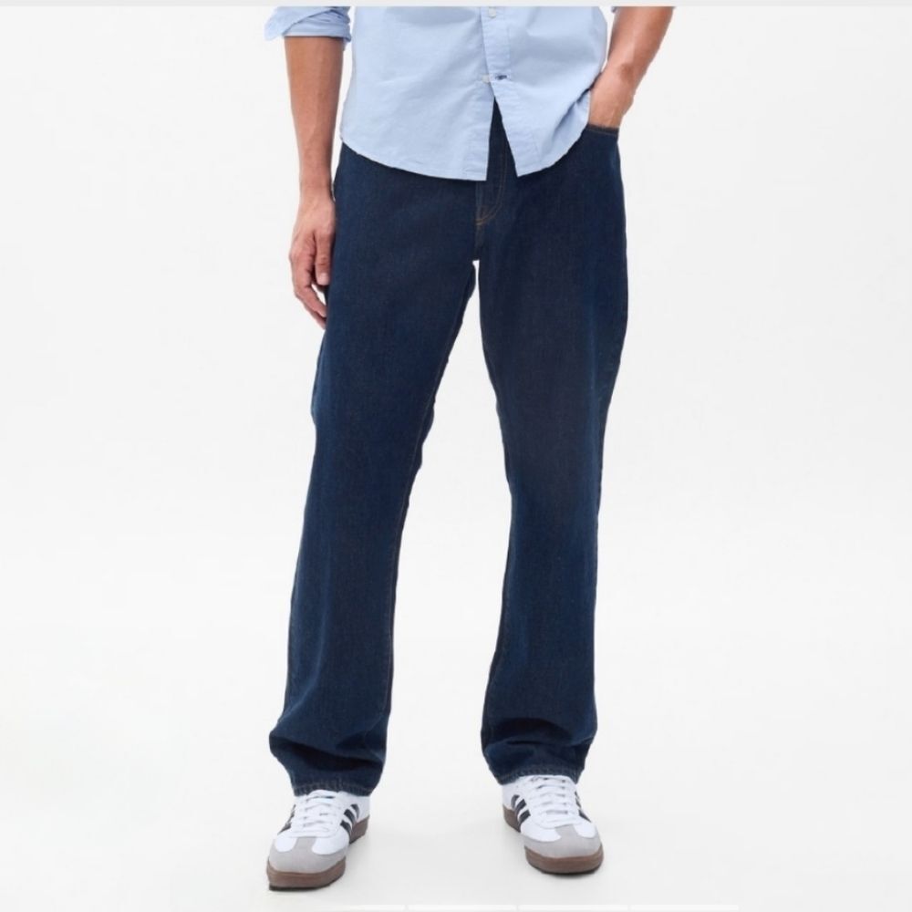 Gap 100% Organic Cotton Button Fly '90s Original Straight Fit Jeans Size 36